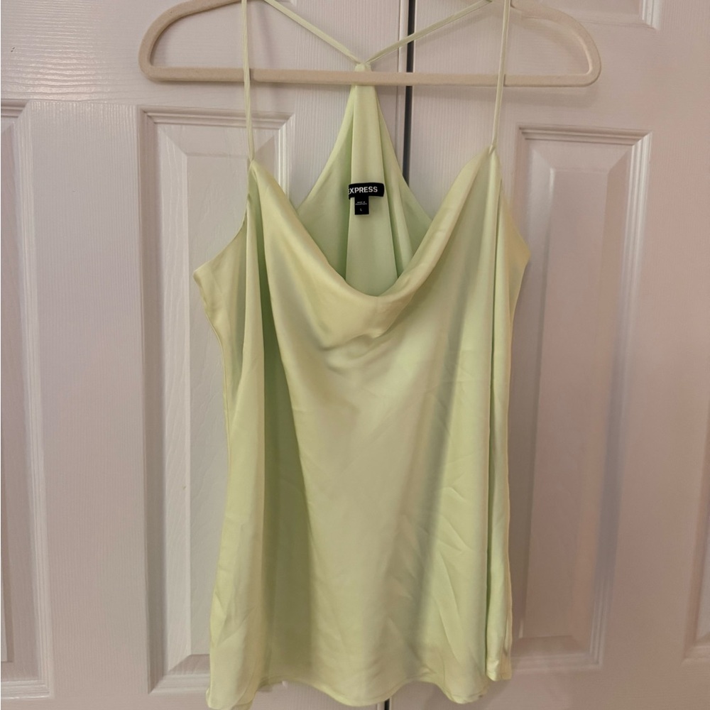 Express Light Green Cowl Neck Camisole